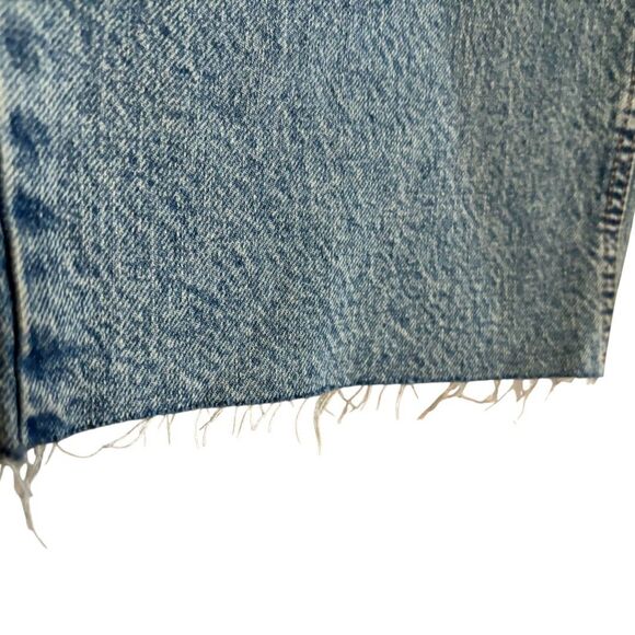 NWT Wild Fable Jeans 17 EasyRigid 90s Relaxed Crop Wide Leg Raw Hem Medium Wash - Picture 4 of 9